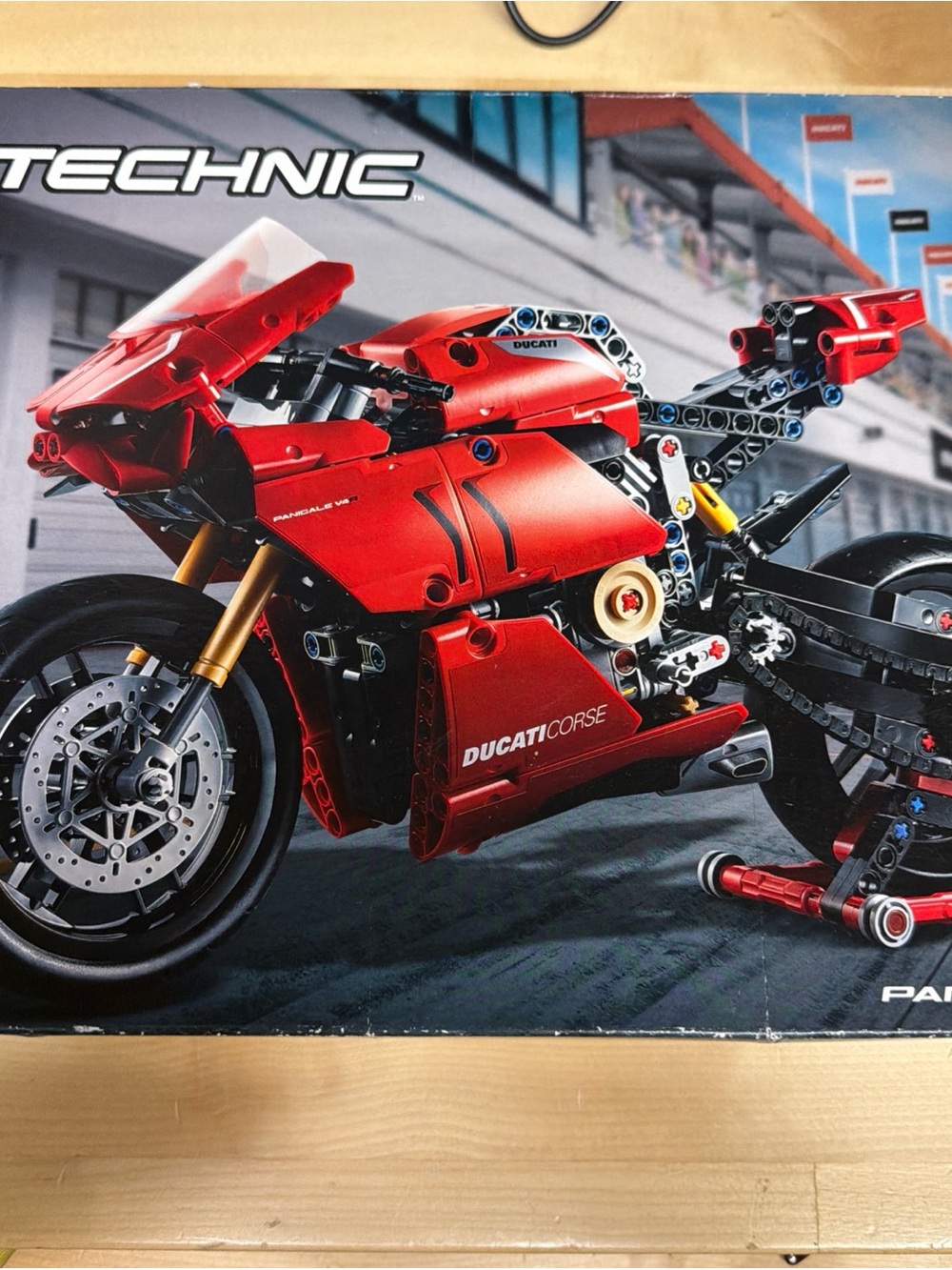 Lego Technic Ducati Panigale V4 Motorcycle in Red and Black